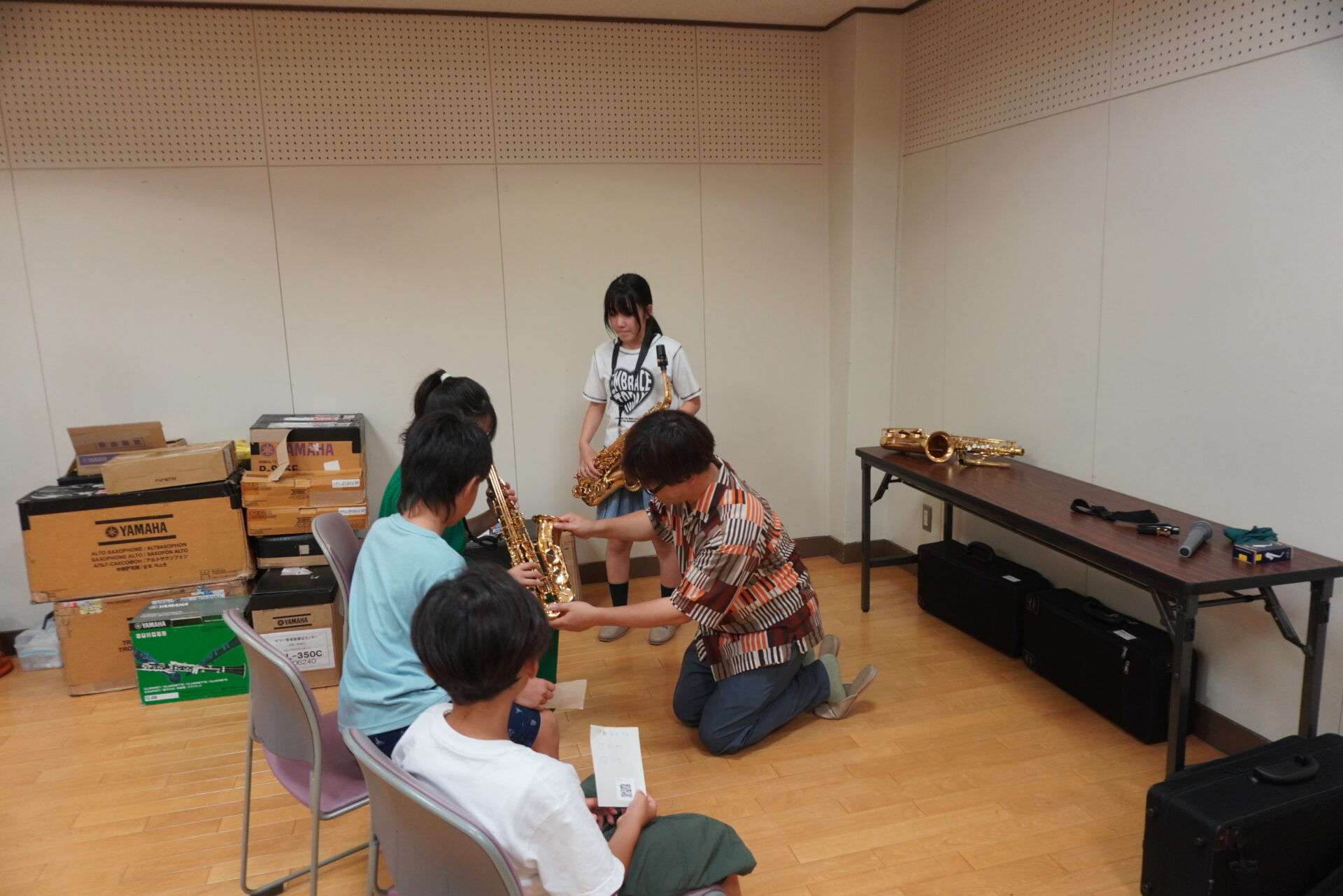 小学生の楽器体験